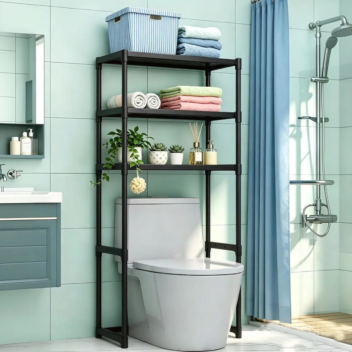 HiMISS Over Toilet Bathroom Storage Shelf Organizer Freestanding
