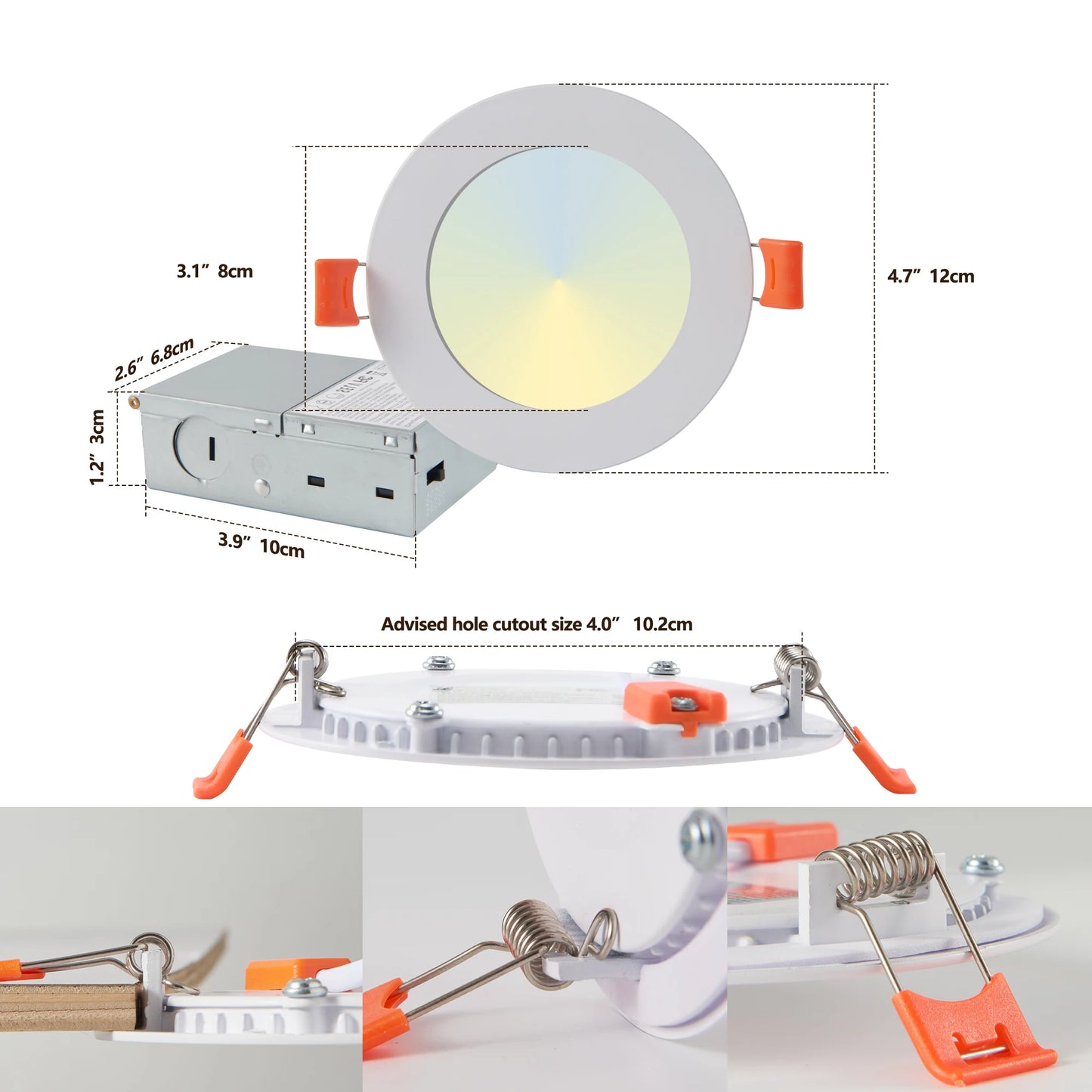 ARLGSITE 12 Pack LED Recessed Lights With Junction Box