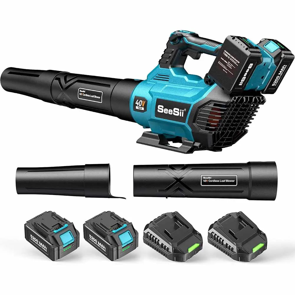 SeeSii 40V Brushless Turbo Cordless Leaf Blower 680CFM 20000RPM