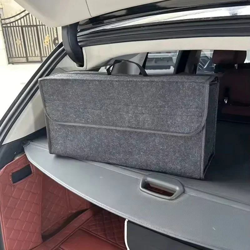 Car Trunk Organizer Felt Storage Bag Large Capacity Anti Slip