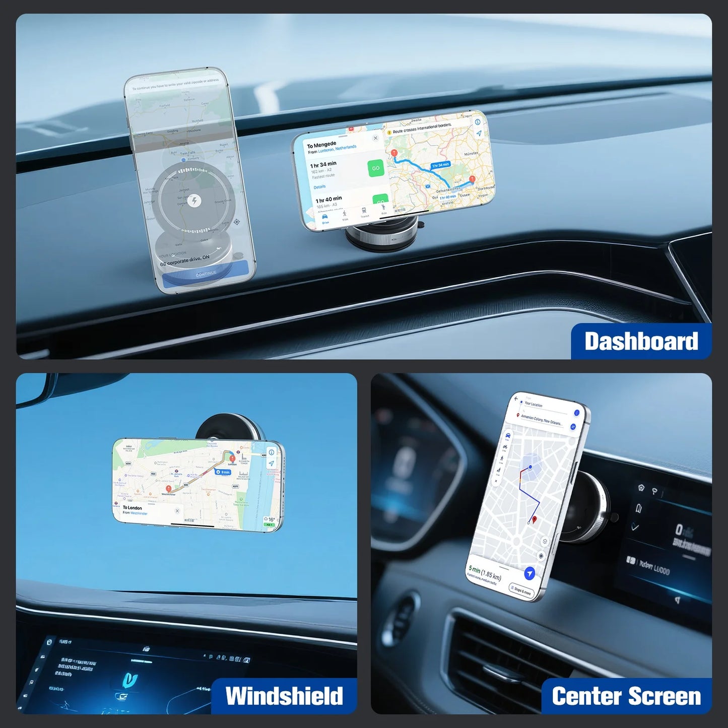 Magnetic Car Wireless Charger Holder 15W Fast Charge