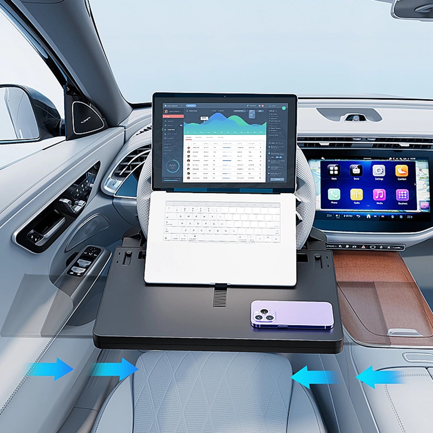 Car Steering Wheel Desk With Trays For Eating And Writing