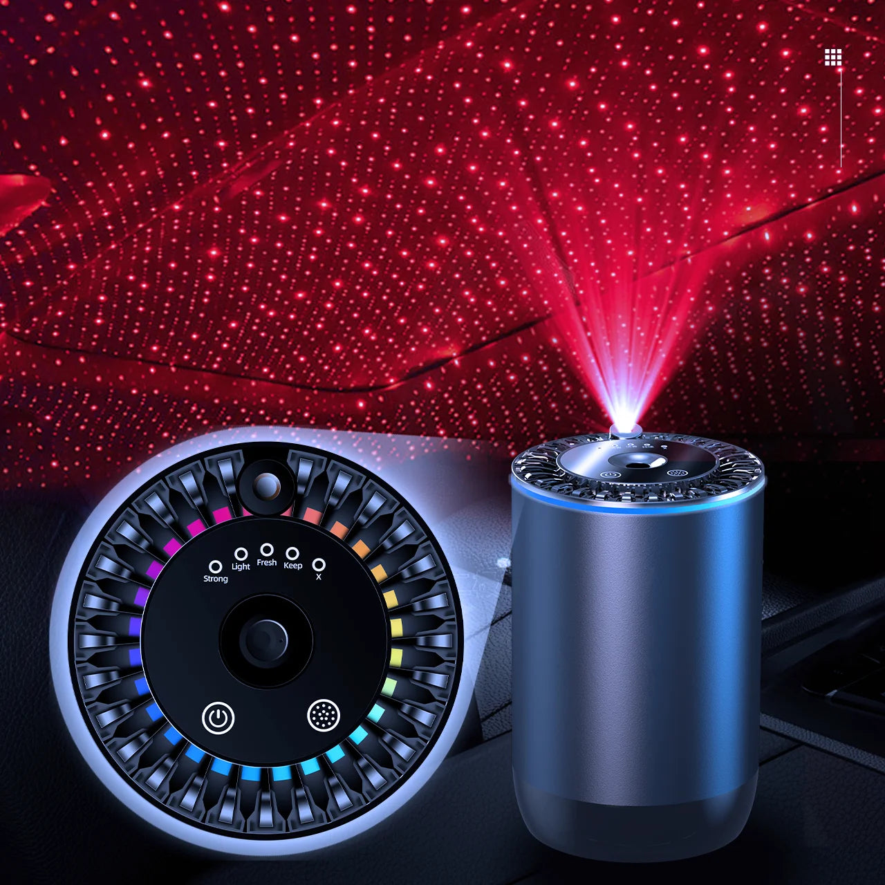 Smart Car Air Freshener RGB Lights Diffuser Long Lasting