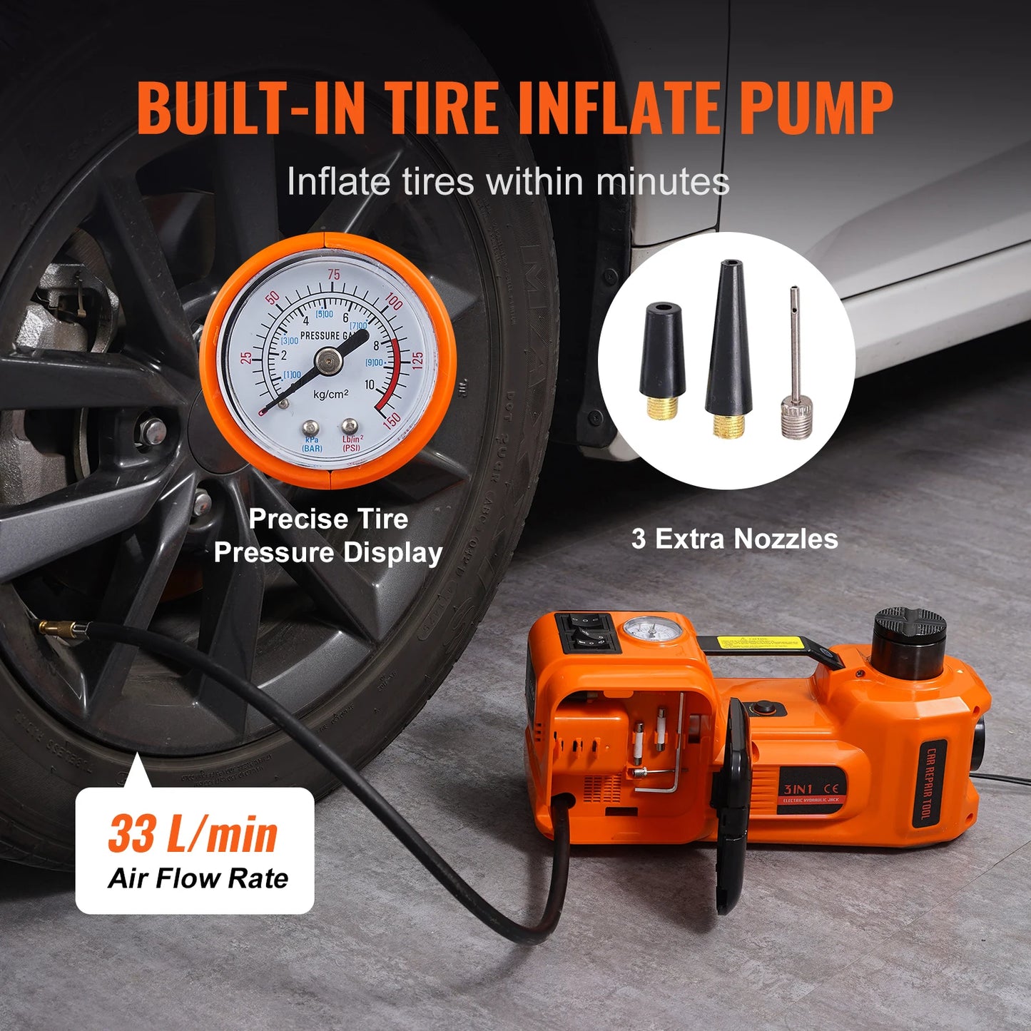 SucceBuy Electric Hydraulic Car Jack for Safe Vehicle Lifting and Repairs