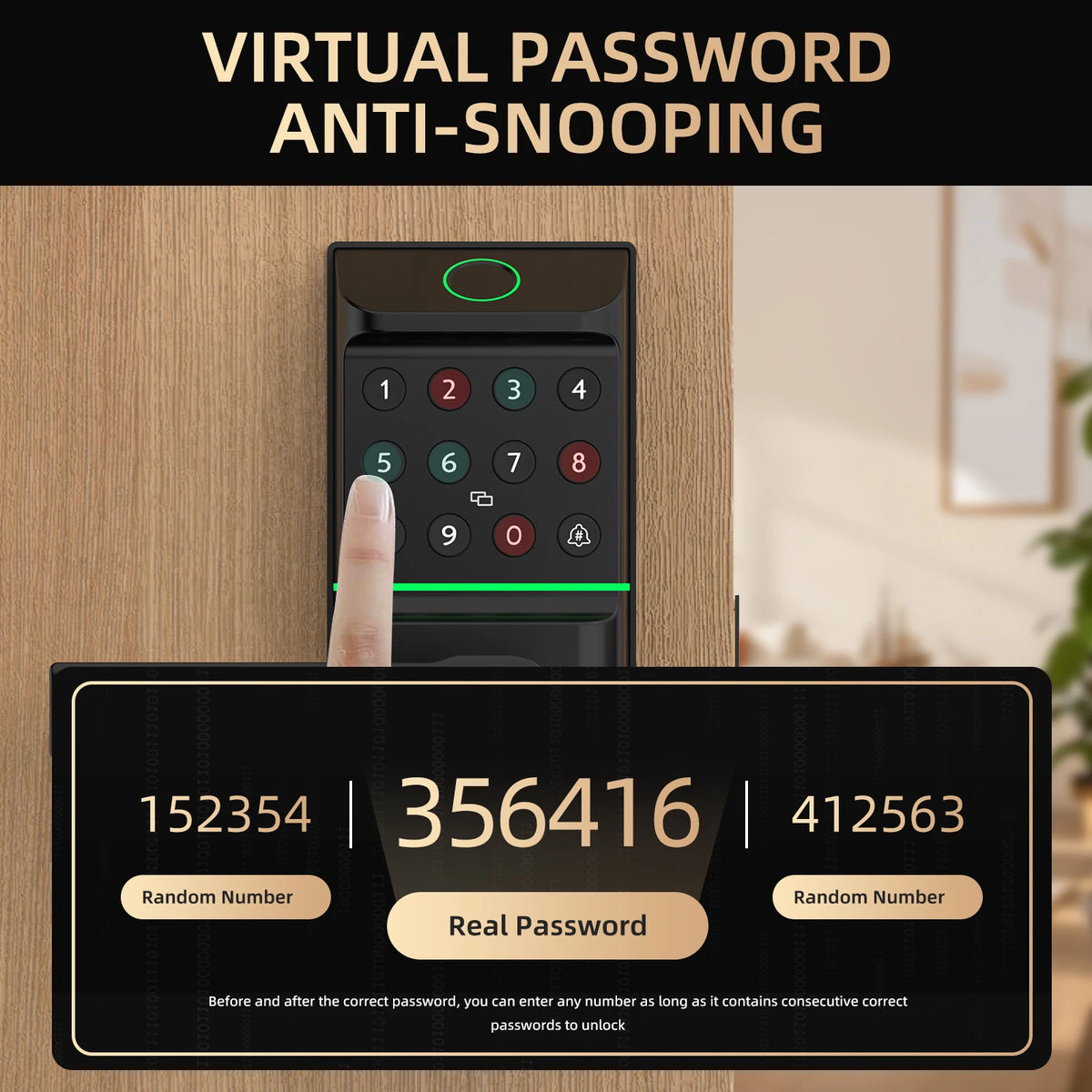 Viladepot Smart Fingerprint Door Lock With Bluetooth App Control