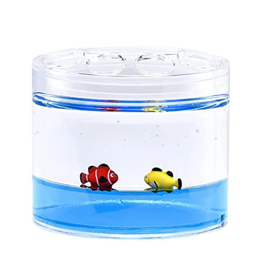 Acrylic 3D Floating Vanity Set Ocean Theme Toothbrush Holder