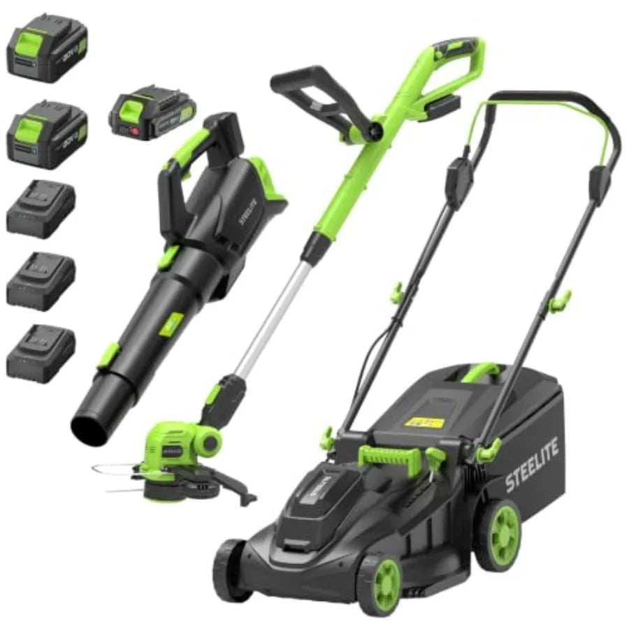 SHXI 40V Brushless Electric Mower And Leaf Blower Combo