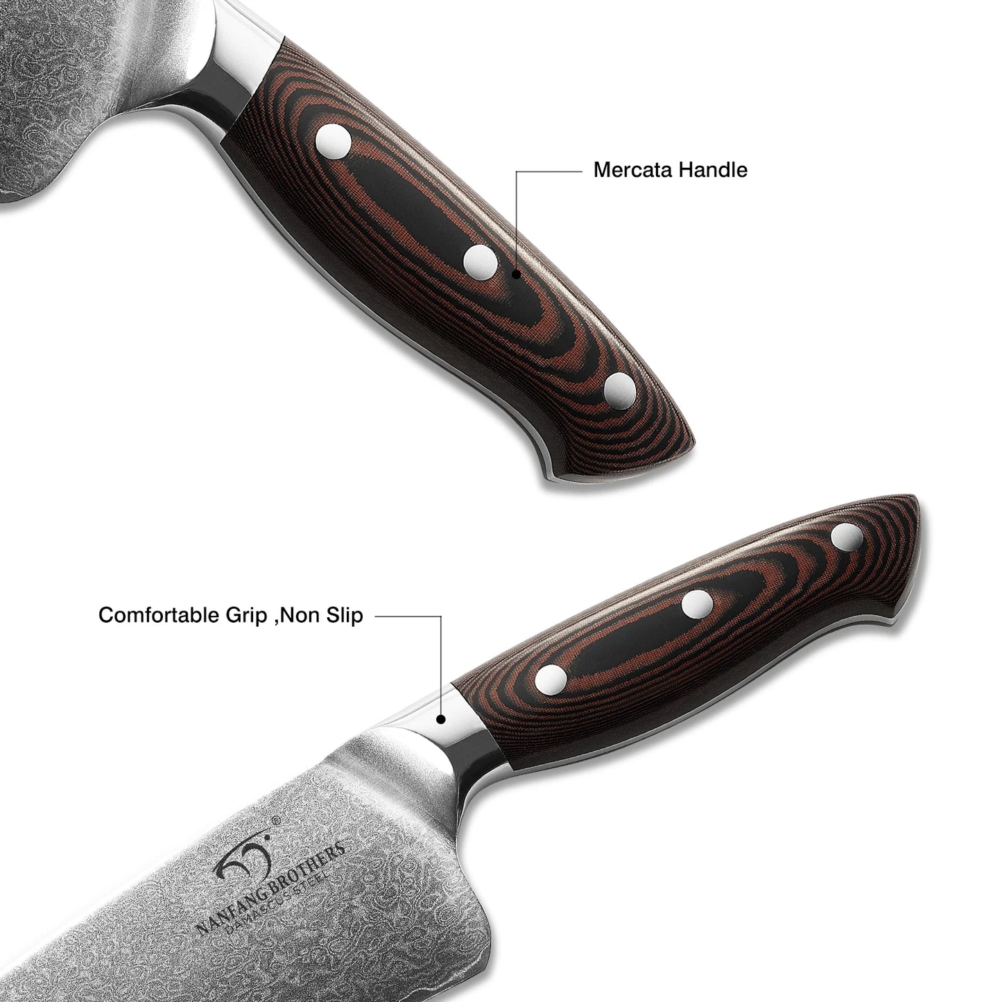 Katisun Damascus Chef Knife VG10 With Micarta Handle
