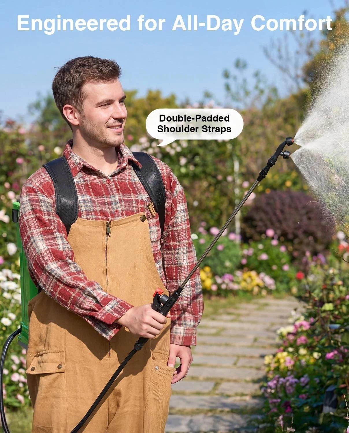 Taskstar 16L Battery Powered Electric Knapsack Sprayer With Wand
