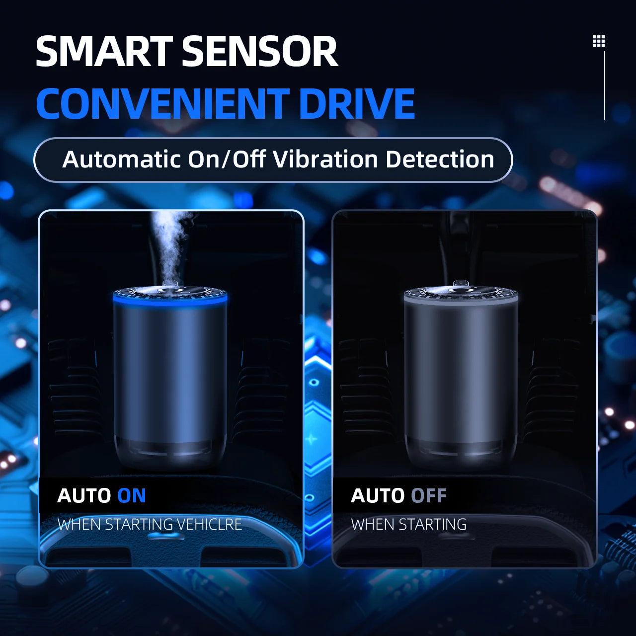 Smart Car Air Freshener RGB Lights Diffuser Long Lasting