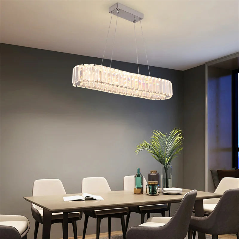 GreeLustr Modern Crystal LED Chandelier Pendant Ceiling Light