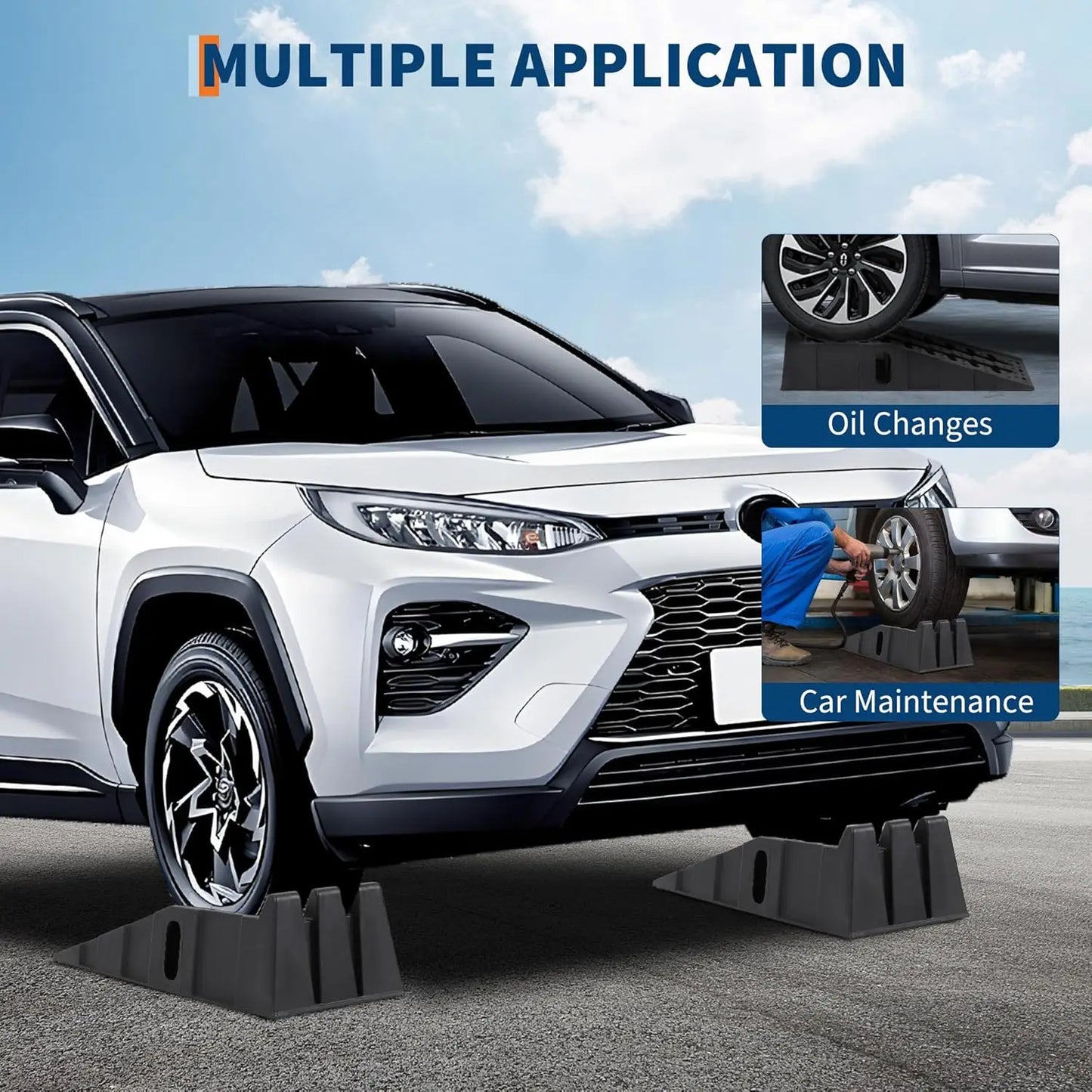 HIMISS Heavy Duty Car Service Ramps For Oil Changes