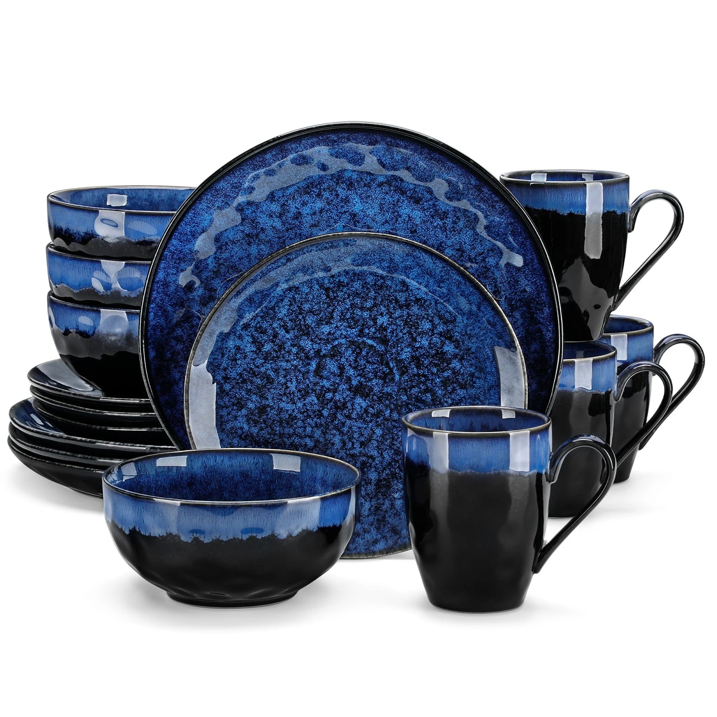 MALACASA Starry Dinner Set Microwave Safe Dinnerware Collection