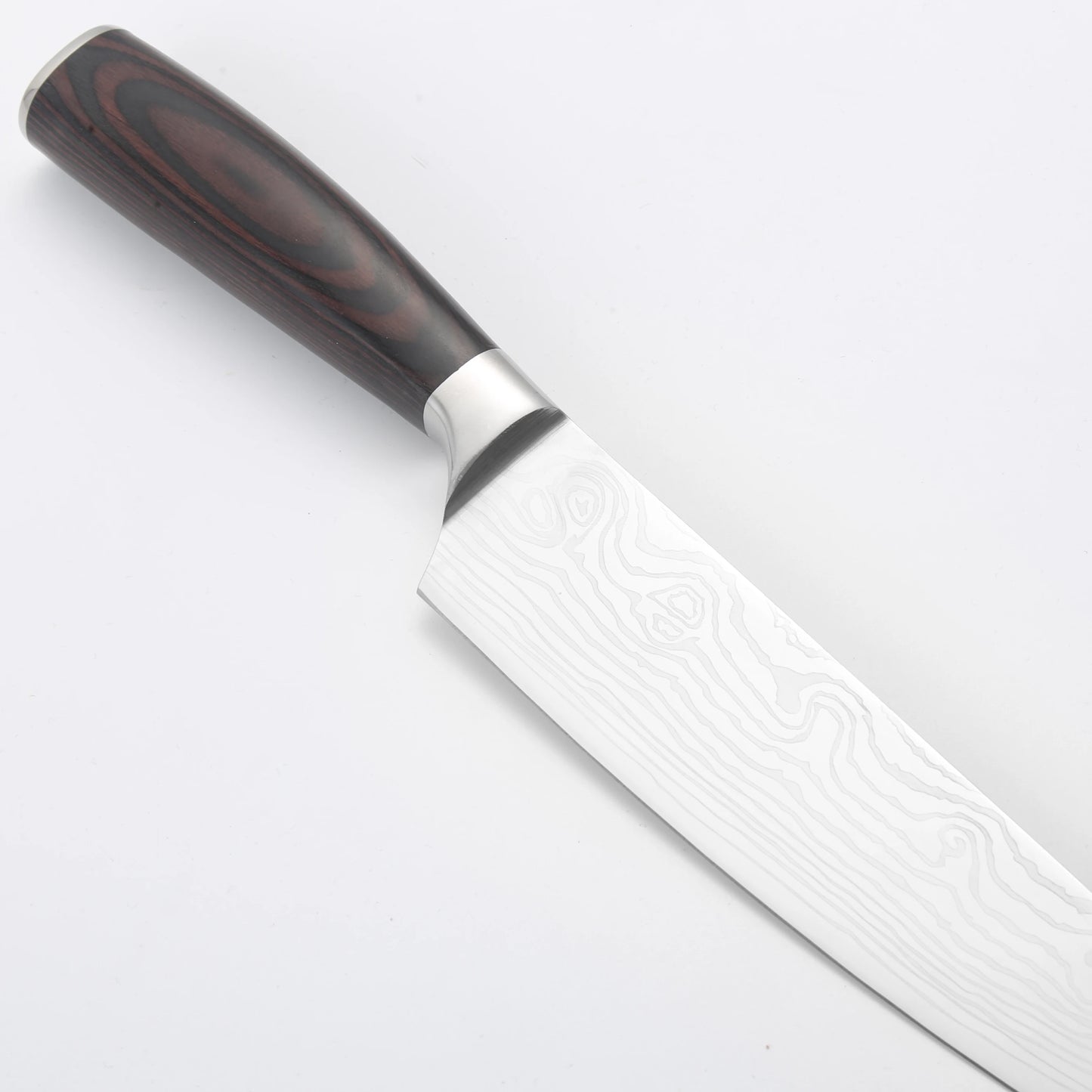 Professional 12 Piece Kitchen Knife Set With Damascus Pattern Stainless Steel