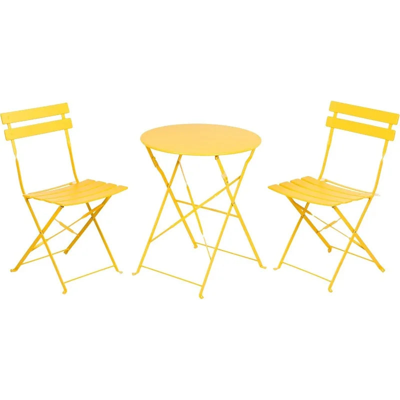 Grand Patio 3-Piece Folding Bistro Set With Premium Steel Frame