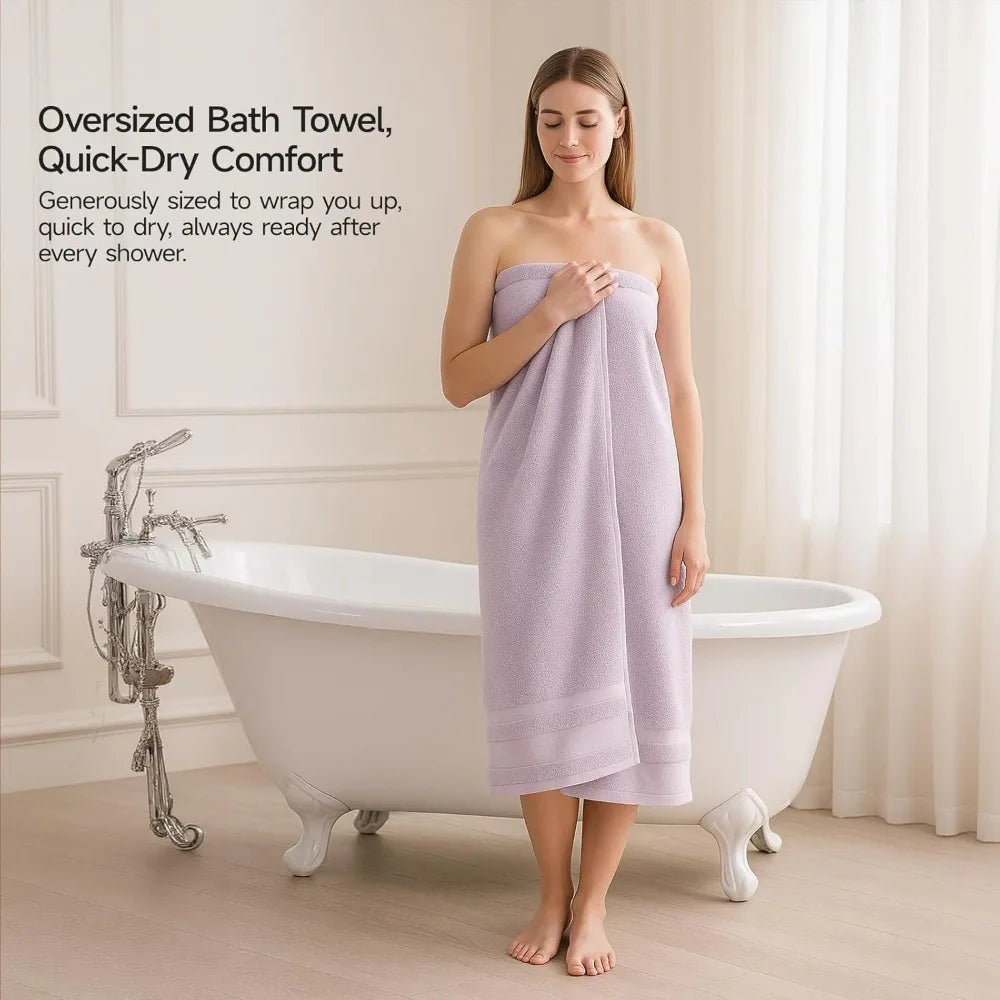 100 Percent Cotton Bath Towels Quick Dry Ultra Soft Absorbent
