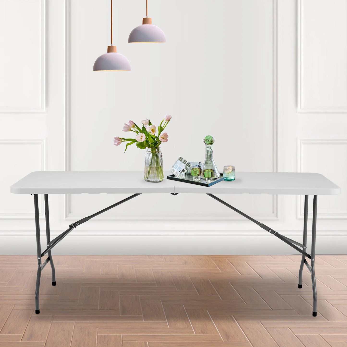 JHK Outdoor Portable Folding Table With Carrying Handle For Camping