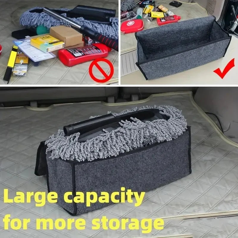 Car Trunk Organizer Felt Storage Bag Large Capacity Anti Slip