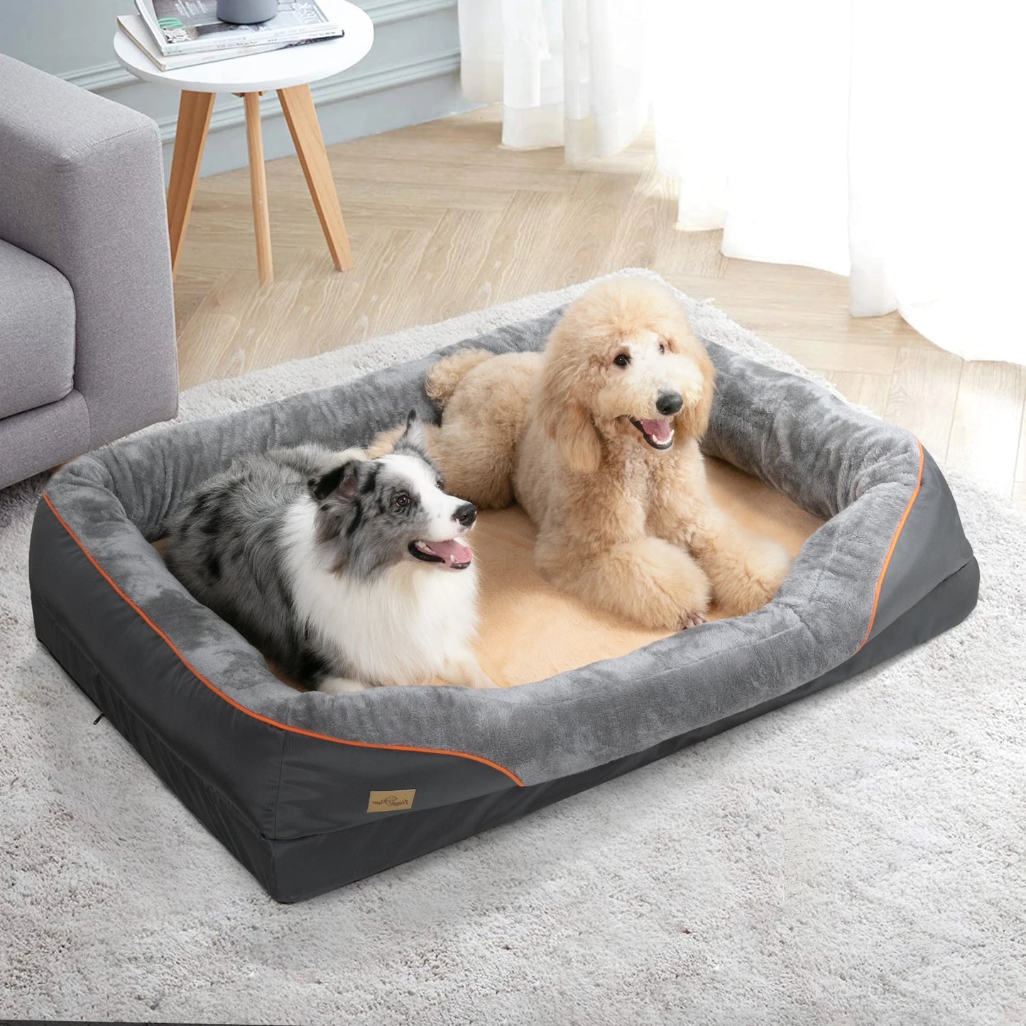BINGOPAW Dog Bed With Anti Allergy Removable Washable Cover