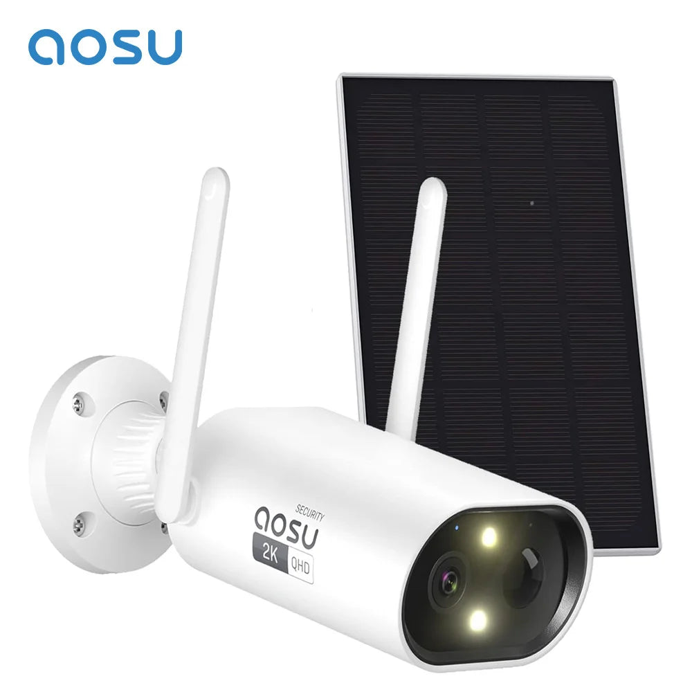 AOSU 3MP Solar WiFi Outdoor Battery Security Camera
