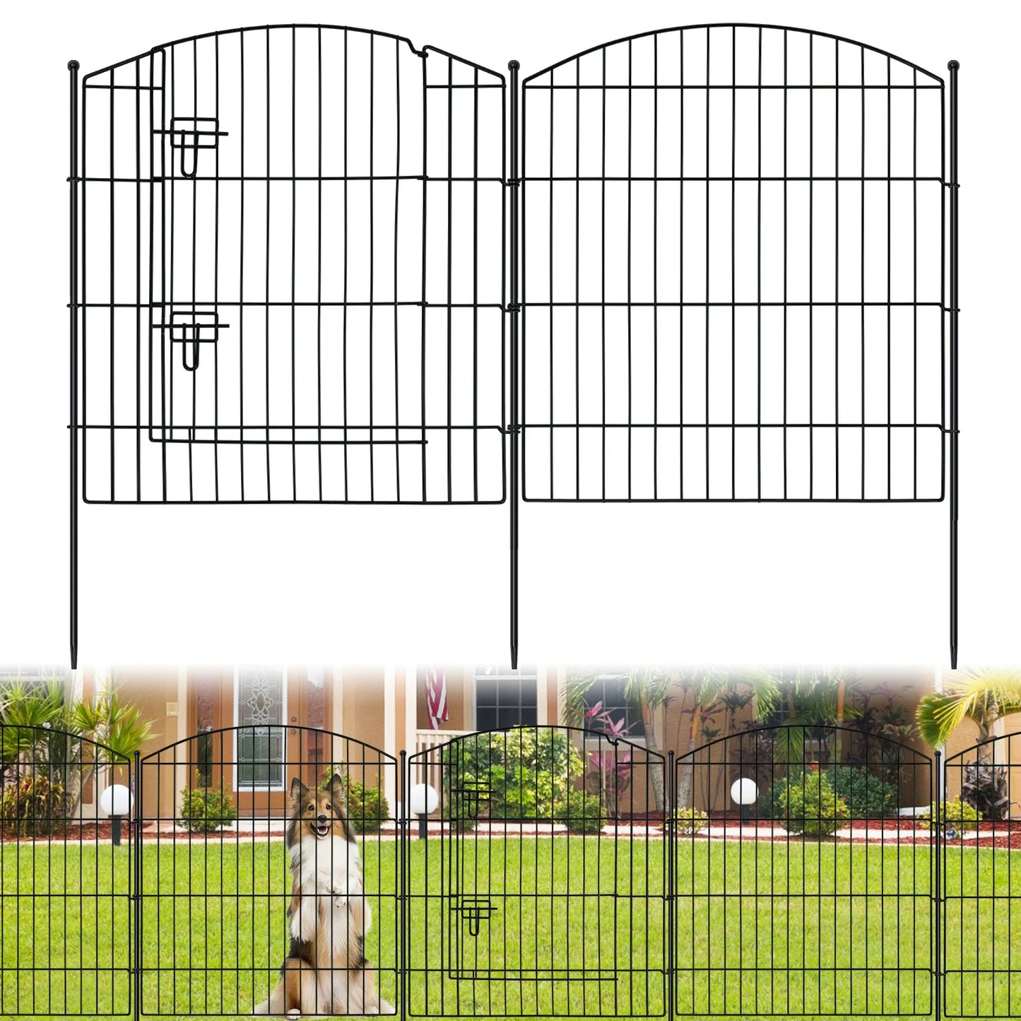Decorative Garden Fence With Gate For Outdoor Use Durable