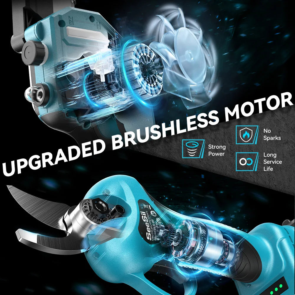 Seesii 3-In-1 Brushless Telescoping Pole Pruning Tool Chainsaw
