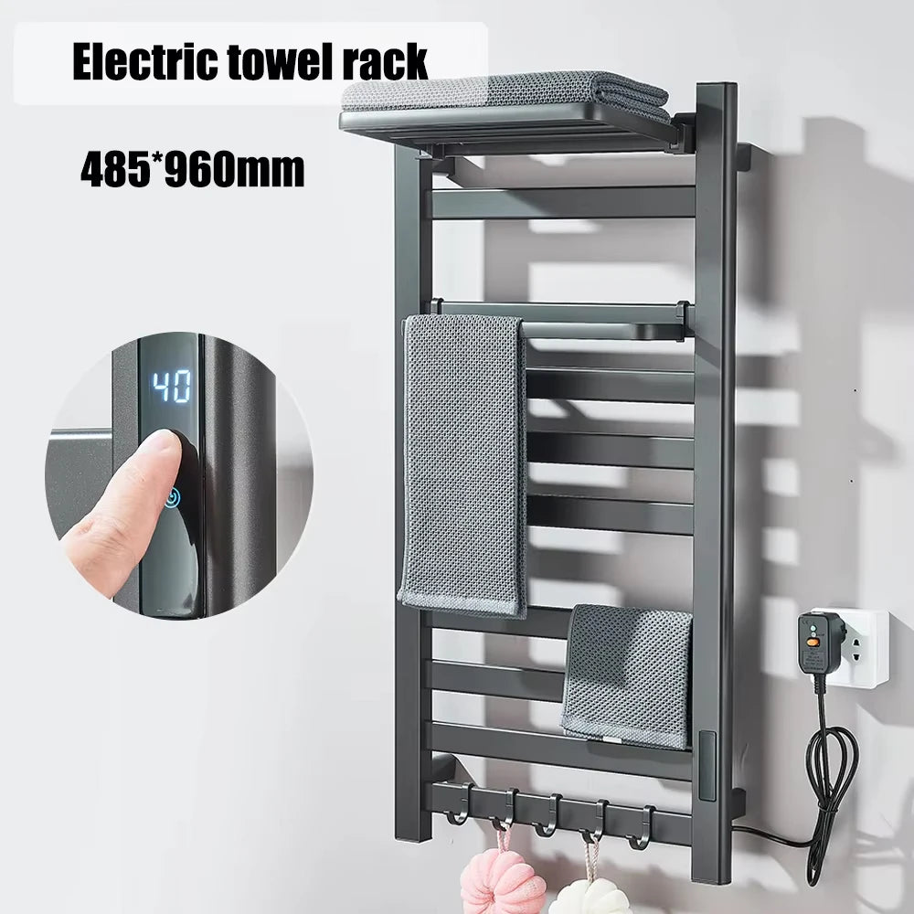 Onyzpily Electric Heated Towel Rack With Digital Touch Thermostat