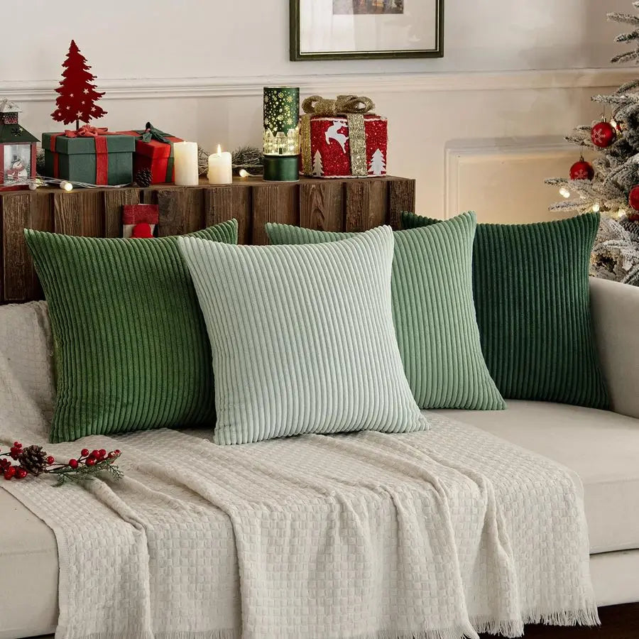 Boho Farmhouse Throw Pillow Covers Set Of 4 Nordic Corduroy