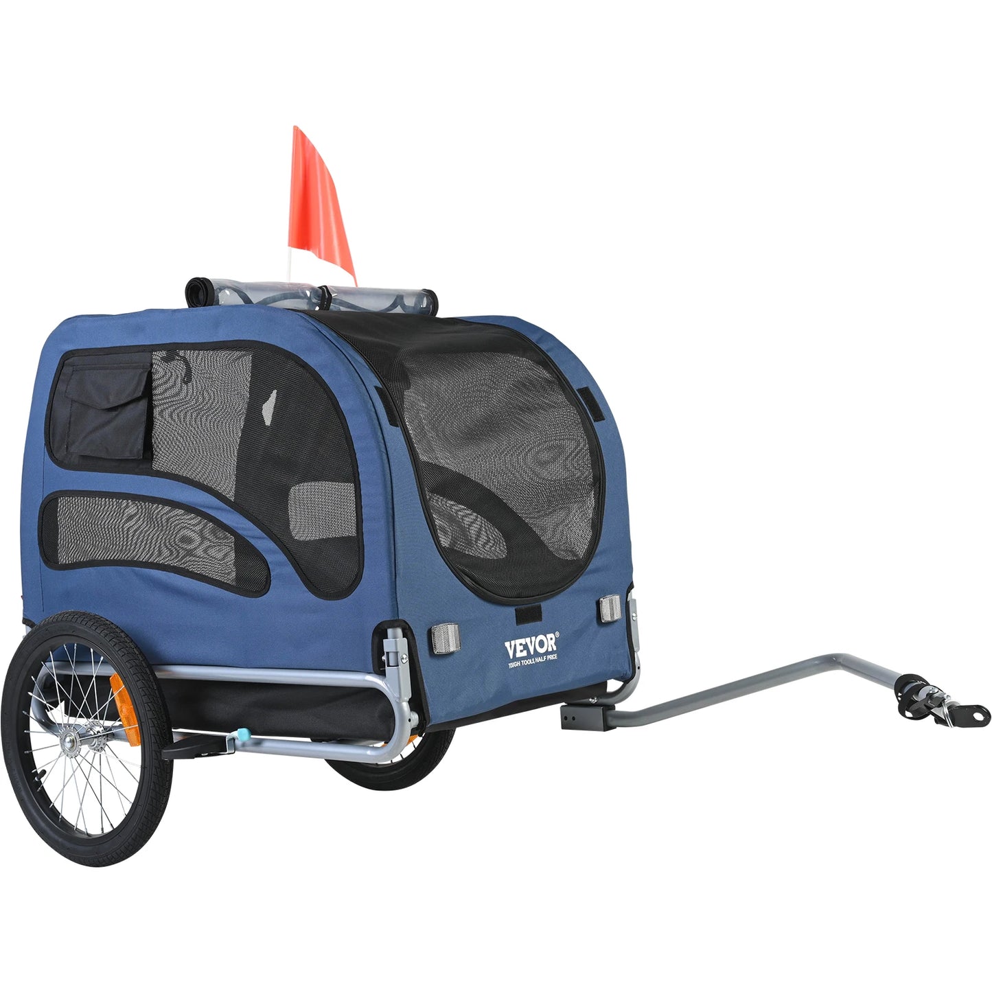 Dog Bicycle Trailer For Dogs With Reflectors And Collapsible Design