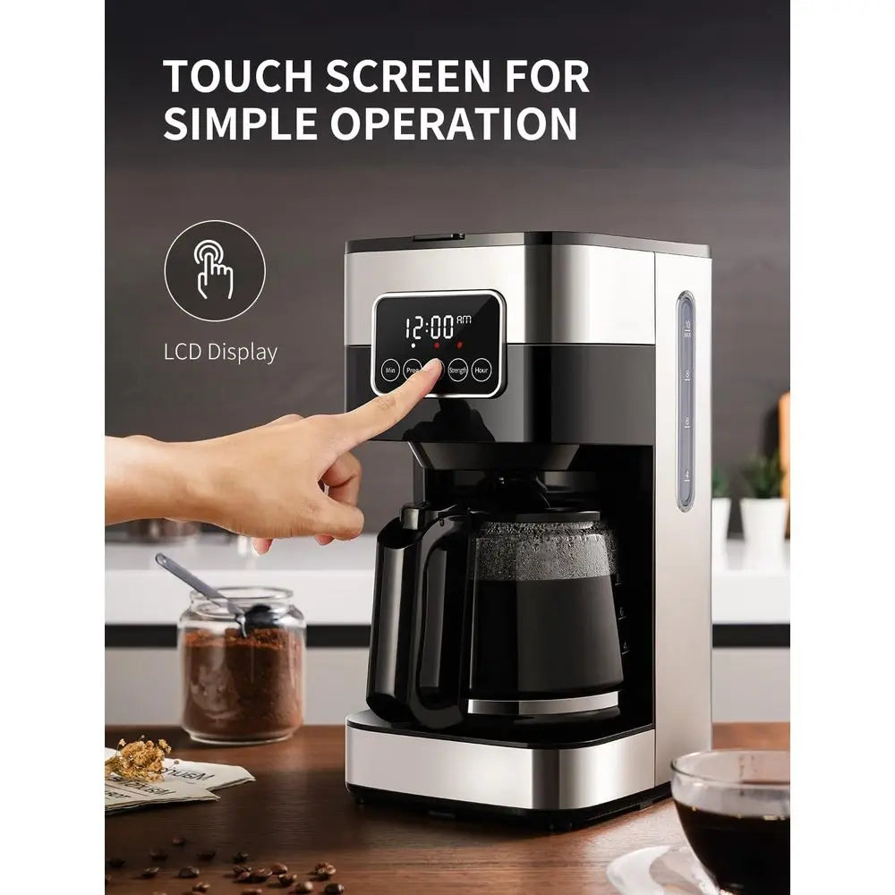 Programmable Drip Coffee Maker With Permanent Filter And Automatic Shutoff