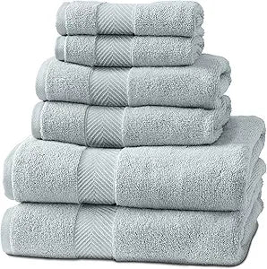 Bamboo Bath Towels Set Of 6 Super Absorbent Quick Dry