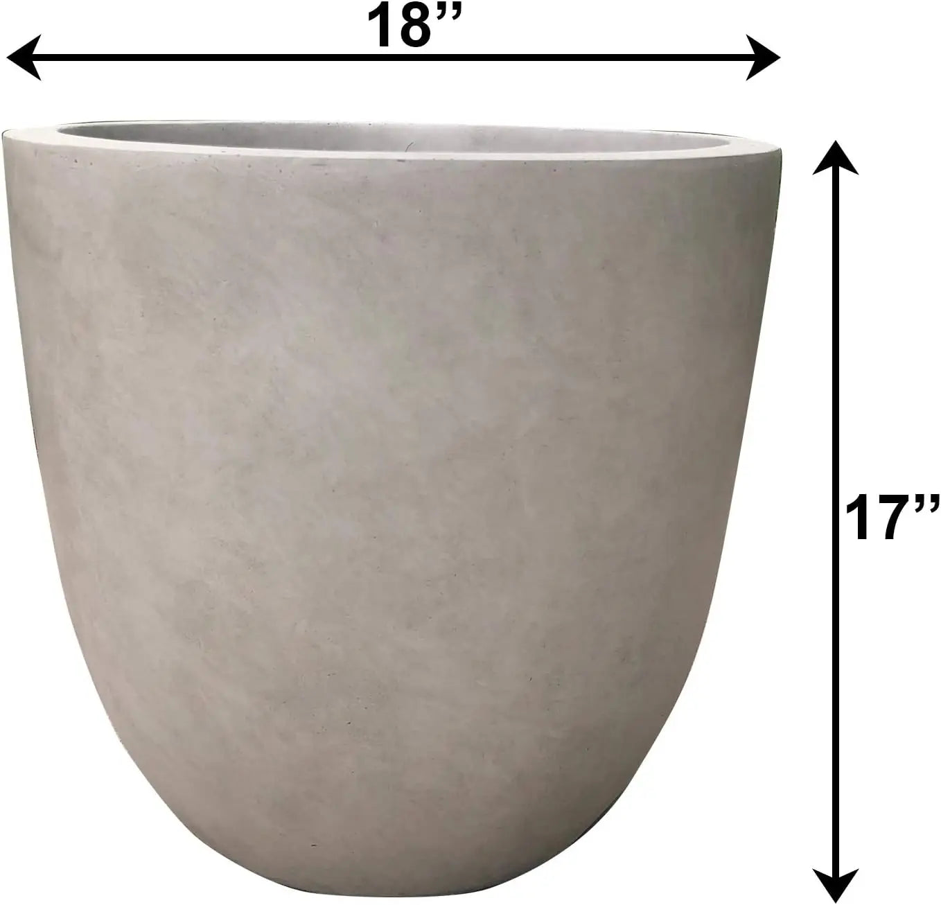 Round Concrete Planter With Drainage Hole For Indoor Outdoor Use