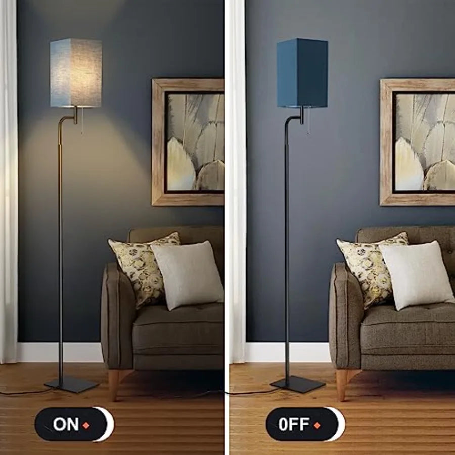 Modern Floor Lamp With 3 Color Temperatures And Linen Shade