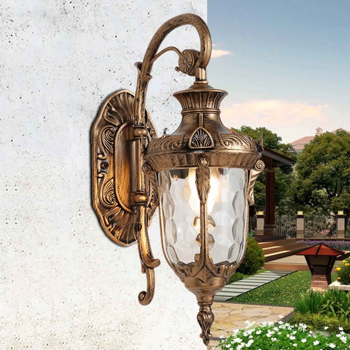 Bymaocar Outdoor Wall Sconce Light Waterproof Die Cast Aluminum Lantern