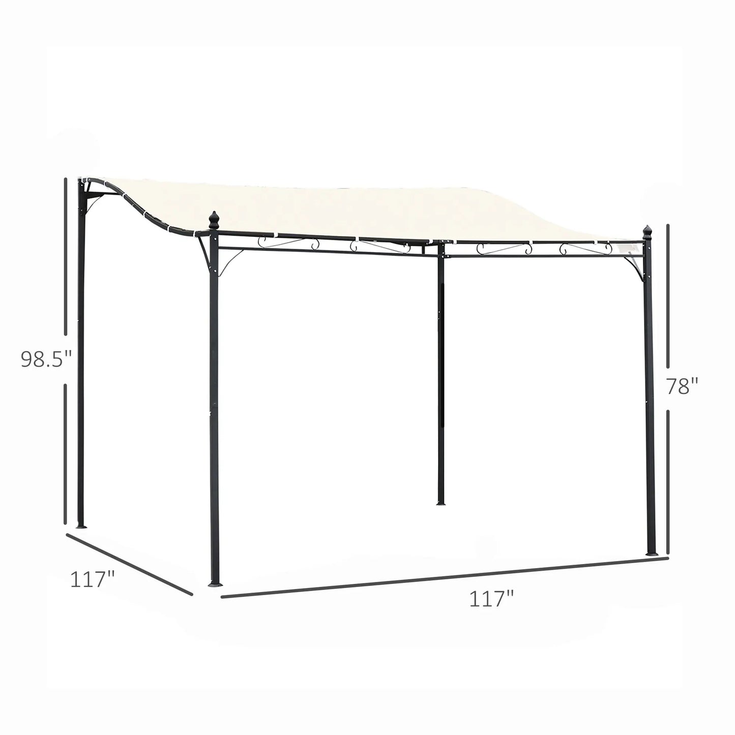 Steel Outdoor Pergola Gazebo For Patio Garden And Deck