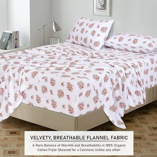 Flannel Sheets Double Brushed 100 Percent Cotton All Seasons