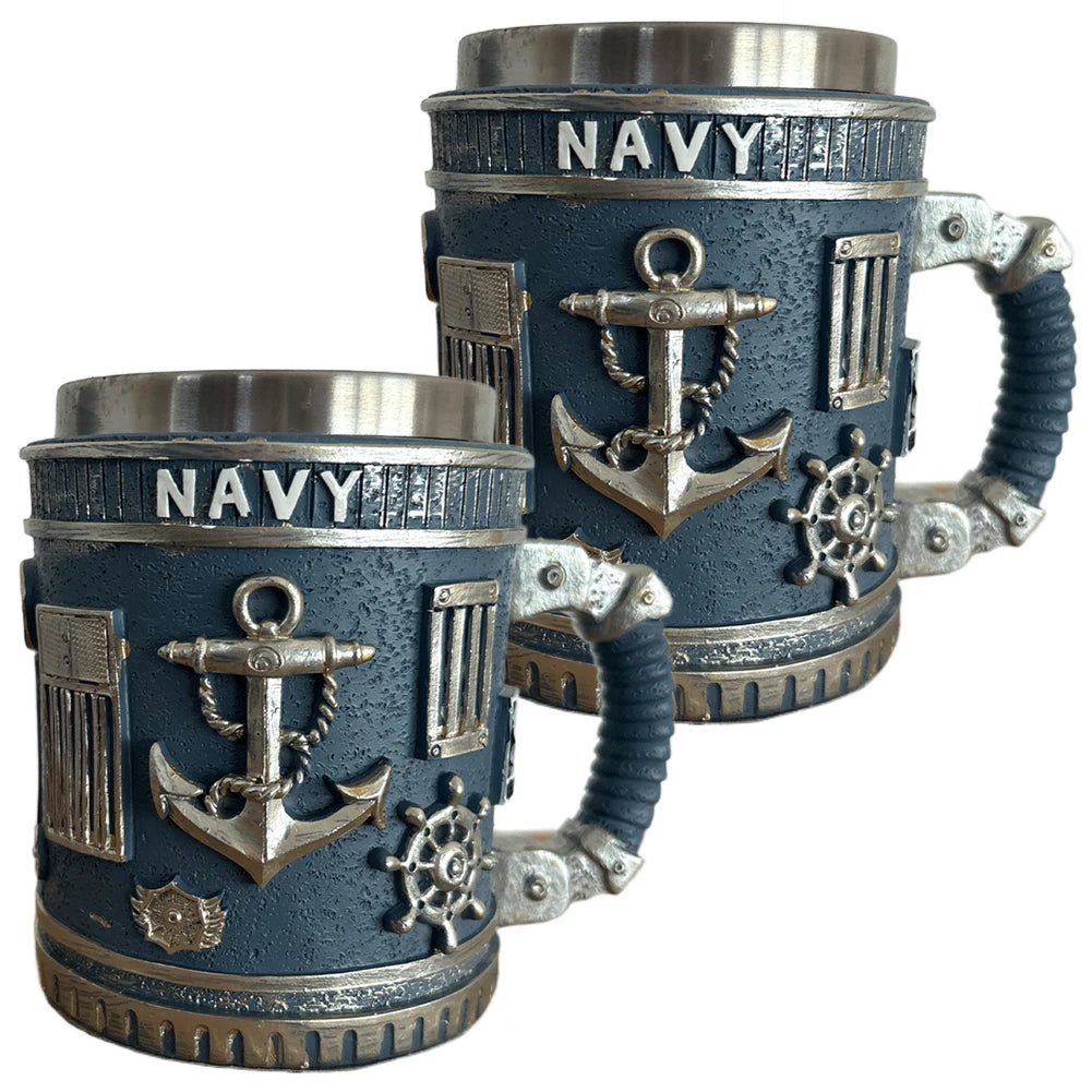 American Commemorative Mug Decorative 3D Relief For Veterans Marine Corps