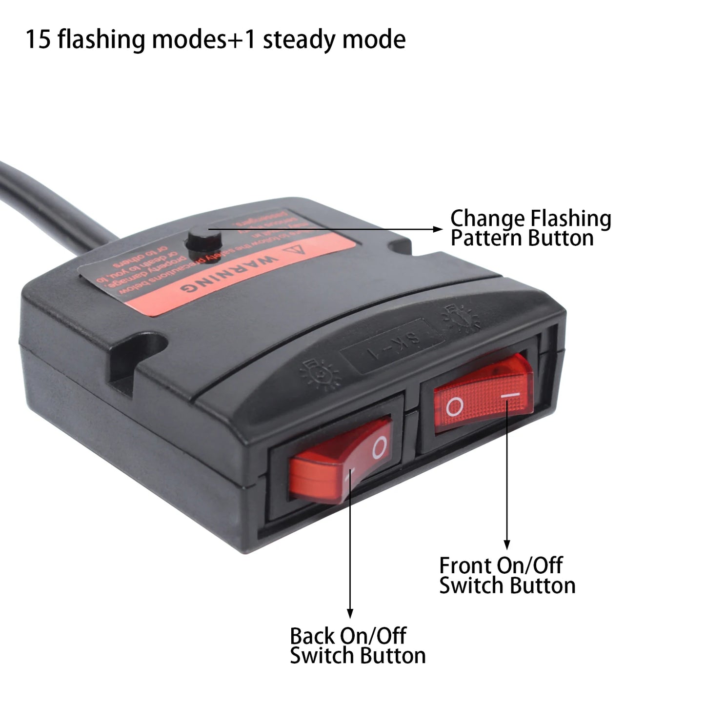 360 Degree Safety Strobe Light Bar With 16 Flash Modes And Remote IP65 Waterproof