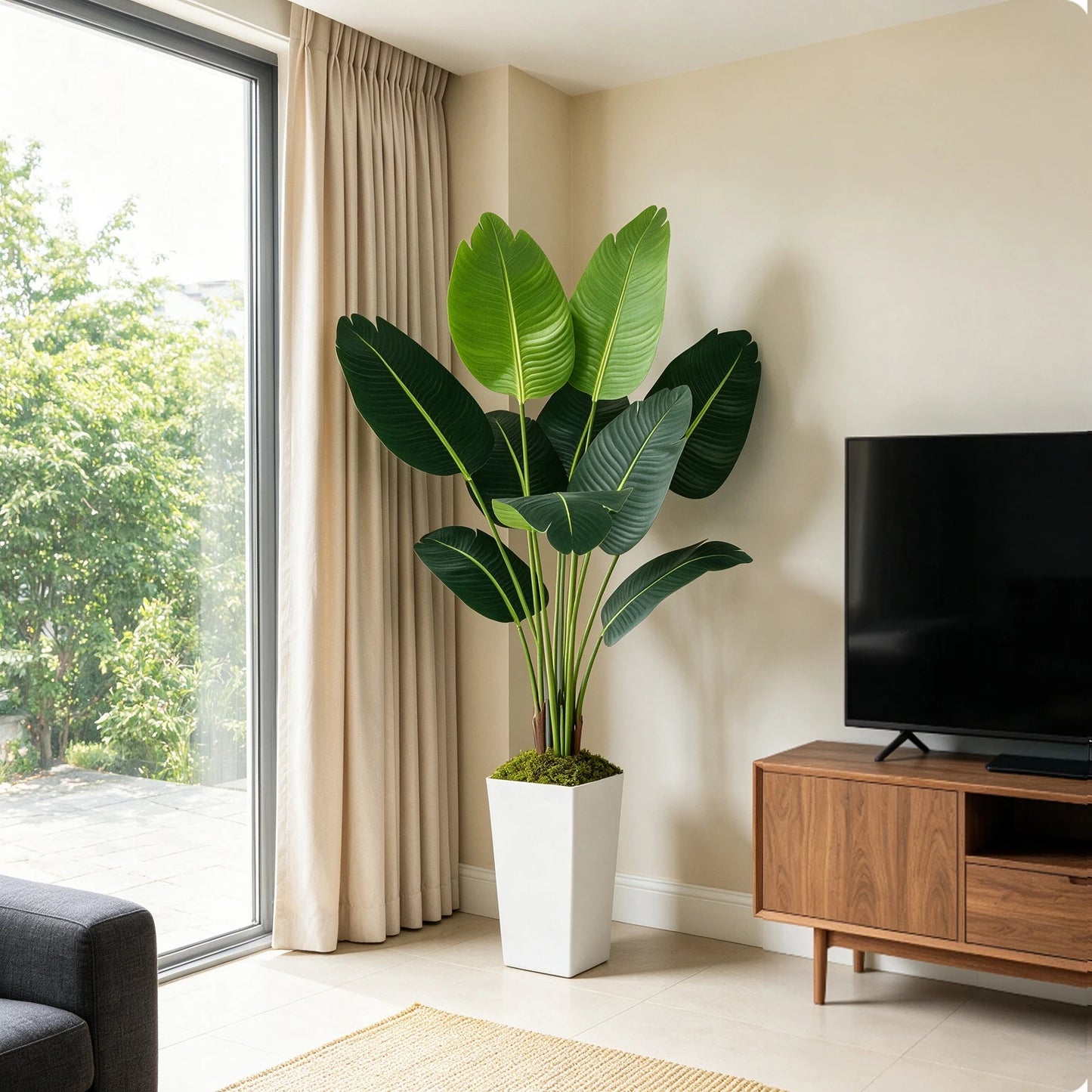Olitree 125cm Bird Of Paradise Artificial Tree In Planter