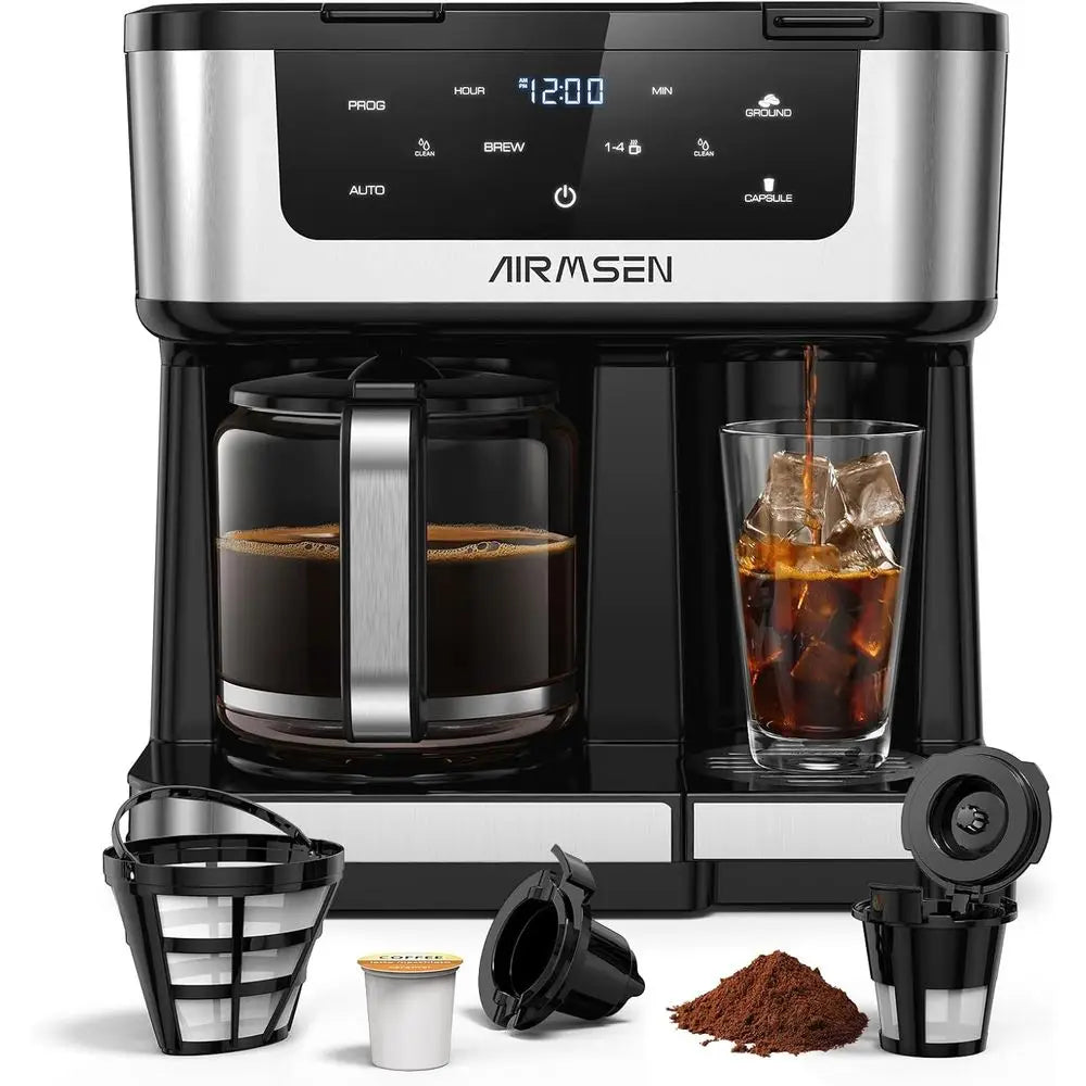 Programmable Dual Coffee Maker For K Cups And Ground Beans
