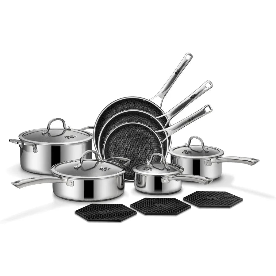 Snowclad Hybrid Stainless Steel Nonstick Cookware Collection