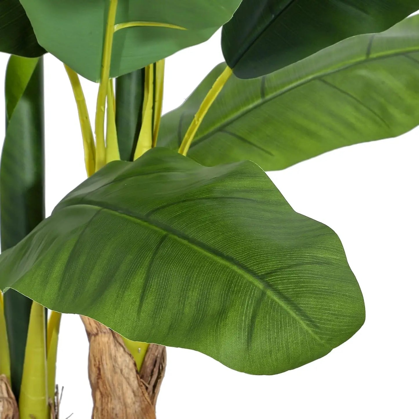 HiMISS Artificial Banana Tree In Grey Planter Faux Tropical Plant