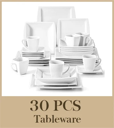 MALACASA Porcelain Dinnerware Set Service For 12 Elegant Everyday