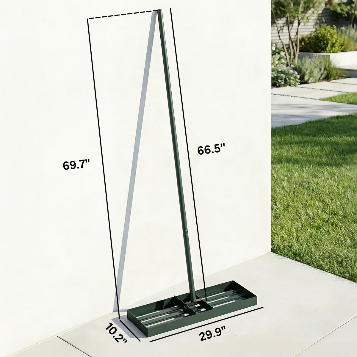 Outsunny Steel Lawn Leveling Garden Rake With Long Handle