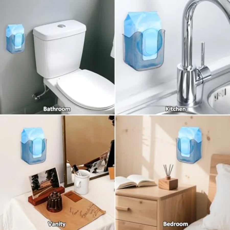 Wall Mounted Flushable Wipes Dispenser And Tissue Box Holder