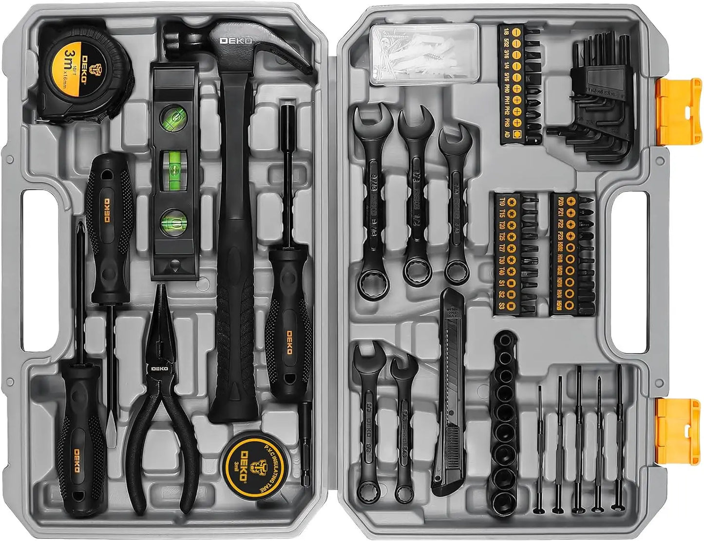 DEKO Premium Professional Tool Kit Set For Home Repair