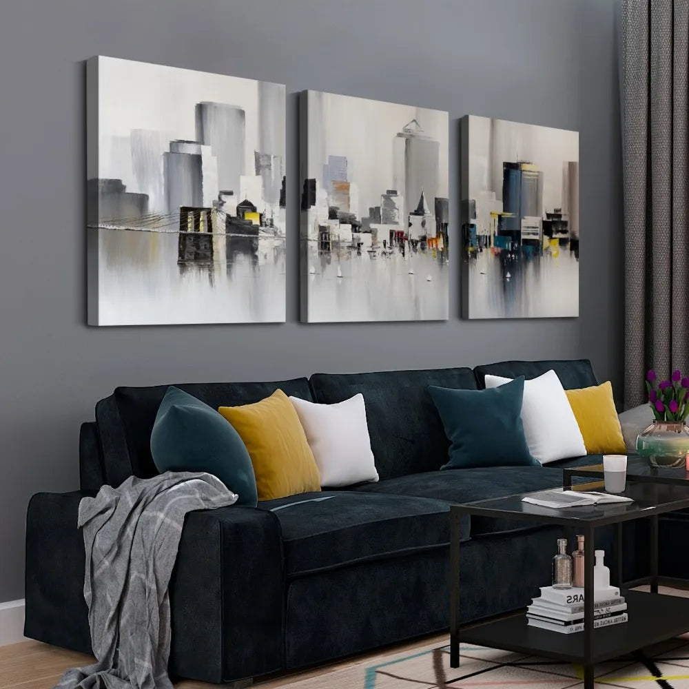 Oil Wall Art Modern New York Cityscape Brooklyn Bridge