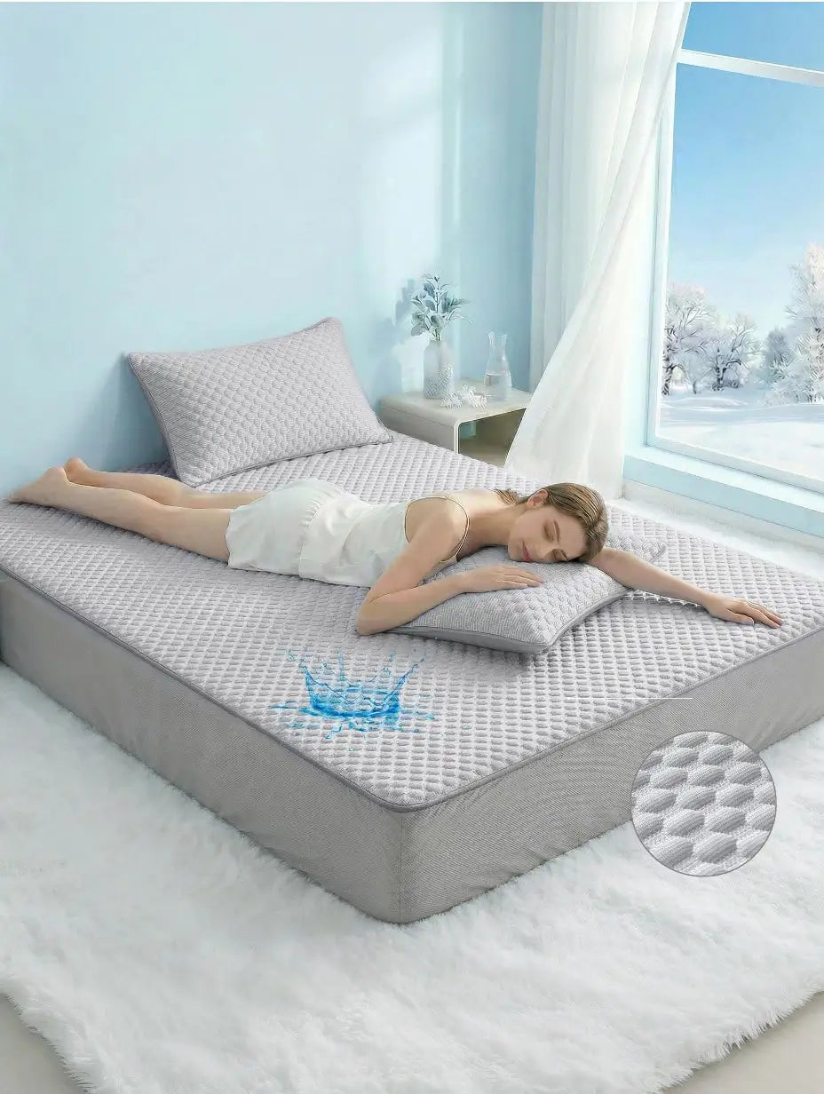 Waterproof Fitted Sheet Mattress Protector Set With Pillowcases