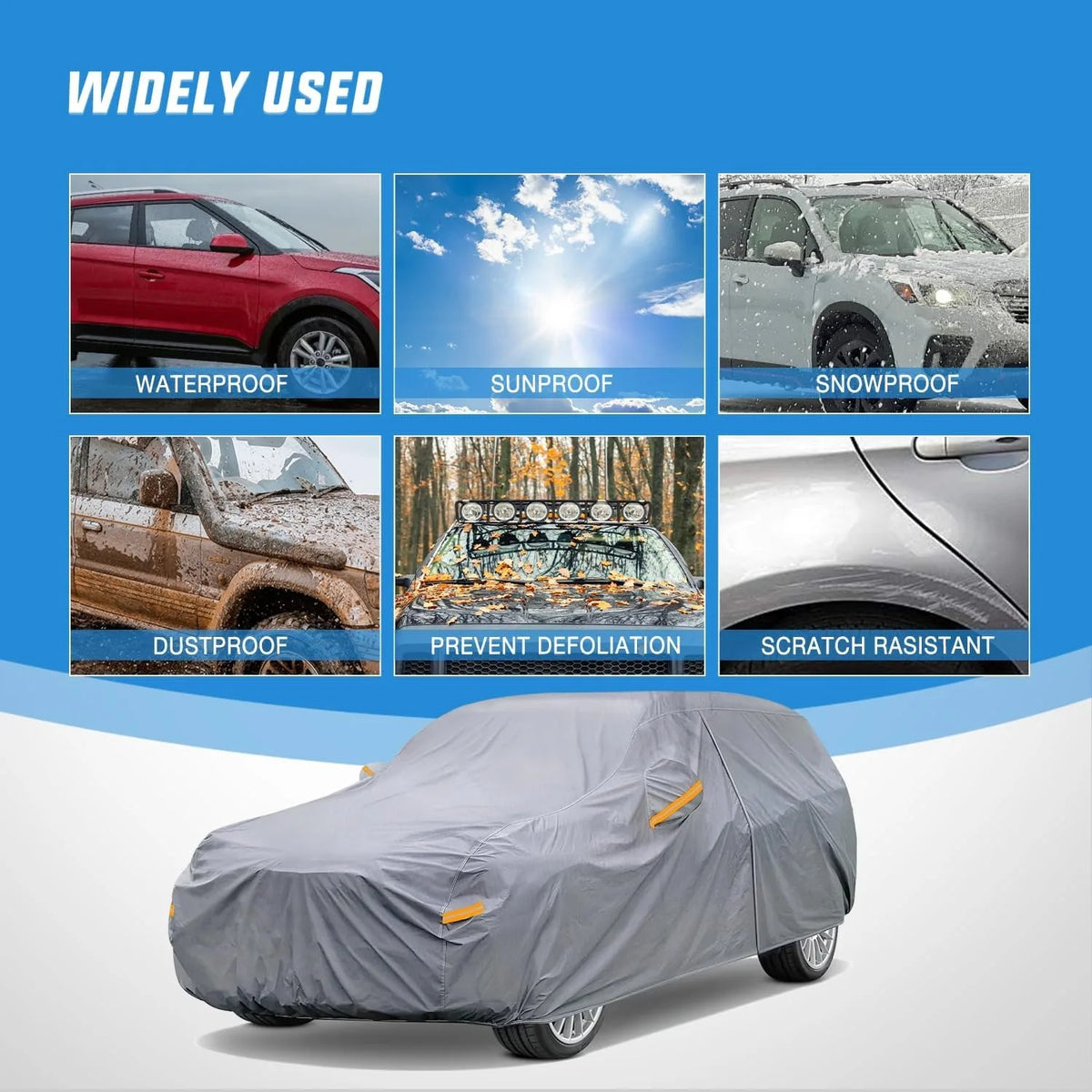 Nilight Waterproof All Weather Car Cover For Cars And Trucks