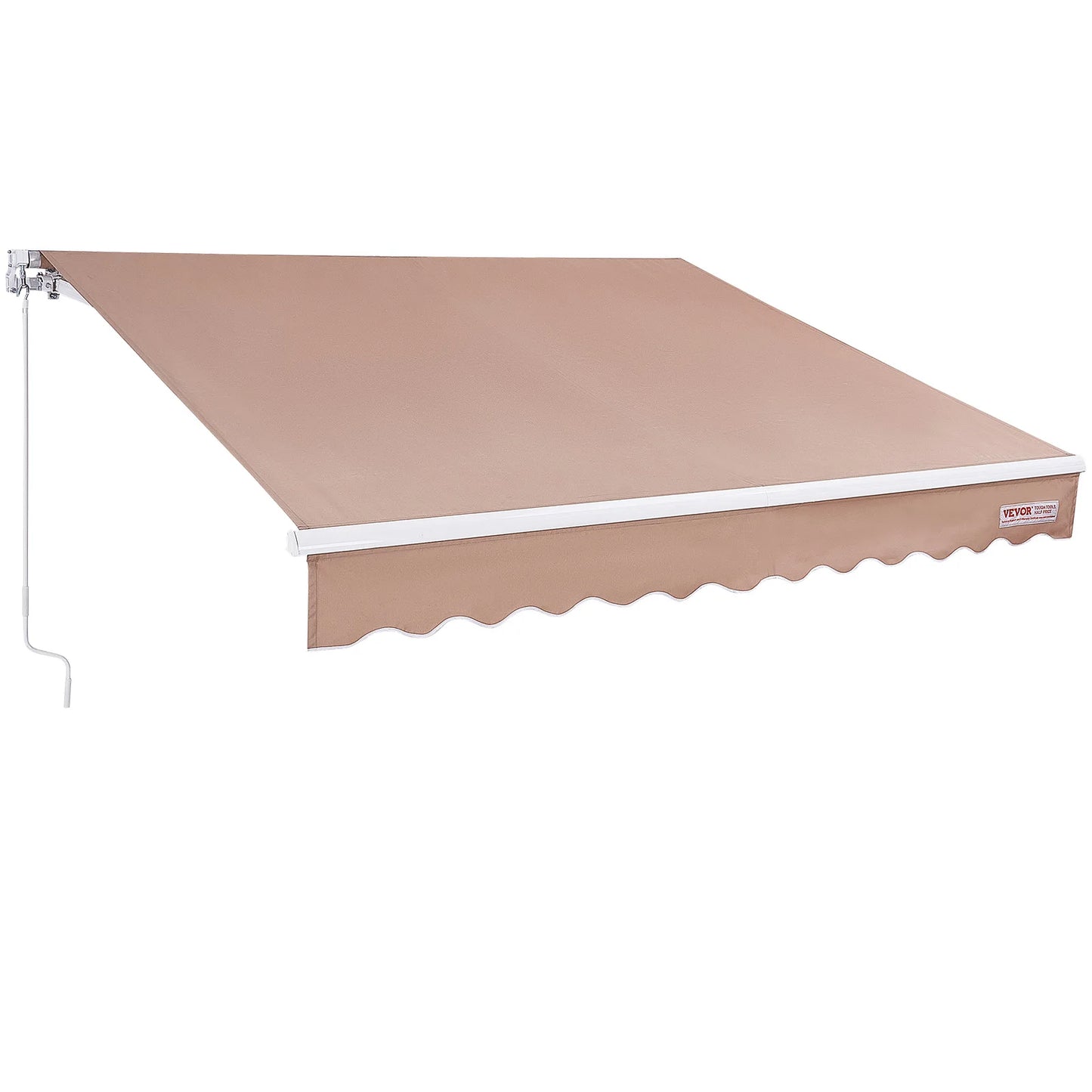 SucceBuy Manual Retractable Awning Outdoor Sun Shade Polyester Patio